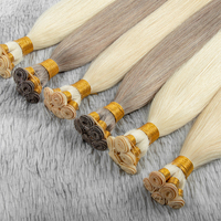 Extensions de cheveux naturels Remy à double trame, lisses, avec cuticules intactes, 20'' 22'', tissées à la main, invisibles, Honorhair