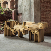 Console moderne en bois massif, couleur et taille personnalisables, meubles de salon, sculpture d'art pour la maison, décoration design