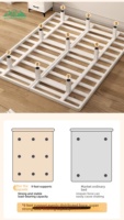 Cadre de lit d'école en métal réglable Wayon, pré-assemblé, construction durable pour dortoir, auberge, logement étudiant
