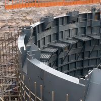 Coffrage métallique mobile intégral MJY pour le coulage de béton de revêtement de puits