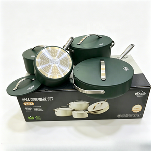 Set di Pentole in Stile Coreano 8 Pezzi, Antiaderente con Rivestimento in Ceramica, Pentola per Salse, Pentola per Latte, Set da Cucina per Ristoranti - Product Image 4