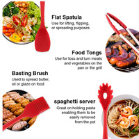 Promotion : Gadgets de cuisine pas chers, ensemble de 10 ustensiles de cuisine en silicone antiadhésifs pour la maison