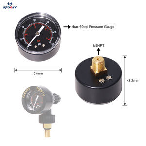 Manomètre à liquide sous pression Spunky, jauge à vide en laiton, 4 bar-60 psi, filetage arrière 1/4NPT, échelle rouge et blanche, filtre de <span class=keywords><strong>piscine</strong></span> Jandy - Product Image 2