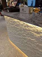 MIGLIORE mcm Revêtement mural flexible en pierre travertine moderne, carrelage céramique écologique pour murs extérieurs d'hôtels et villas, utilisation intérieure