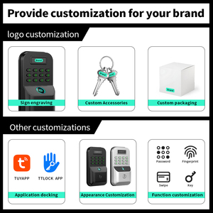 กุญแจล็อคประตูอัจฉริยะ LianTian <span class=keywords><strong>LK9</strong></span> แบบกันน้ำ ใช้ระบบสแกนเส้นเลือดฝ่ามือ ควบคุมผ่านแอป Tuya รองรับการใช้งานกับแอปและสแกนลายนิ้วมือ เหมาะสำหรับที่อยู่อาศัย - Product Image 3