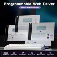 Clavier de jeu filaire OEM ODM Hero 68 HE à effet Hall avec interrupteur magnétique, mode de déclenchement rapide, taux de polling 8 kHz, touches PBT