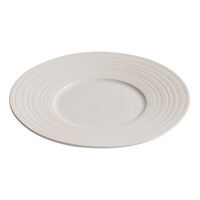 Assiette de dîner occidentale en céramique à motif brossé, assiette plate ronde, plat peu profond, assiette à légumes pour la maison, vaisselle d'hôtel, assiette de présentation