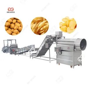 Automatic 300Kg/H Potato Crisps Finger Fries Frozen French Fries Production Line Potatoes Chips Machine
