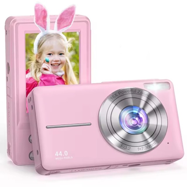 Vlogging Digital Camera Full HD CMOS Video Camera Suitable for Children, Students and Beginners 2.4inch 16x Digital Zoom