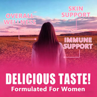 OEMODM Multivitamine Gummies voor Vrouwen Vitamine C D E Biotine Foliumzuur Huidondersteuning en Immuunondersteuning Dagelijkse Voedingssupplement