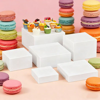 Présentoirs de Table Modernes en Acrylique Blanc Écologique pour Buffets et Desserts de Traiteur – Réhausseurs à Gâteaux de Mariage