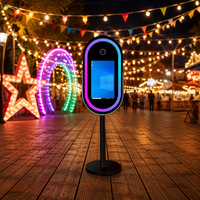 Miroir Photo LED Ovale Rond Love 21,5 pouces avec Logiciel pour Cabine Photo DSLR Magic Mirror