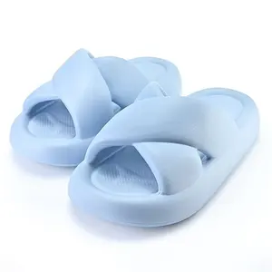 Easy To Clean Cushioning Non-Slip Solid Color Home Slippers For Women