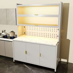 Aparador Metálico Moderno, Mueble de Almacenamiento Multifuncional para Comedor y Cocina - Product Image 1
