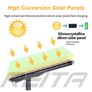Lampadaire solaire DC AC 500W pour autoroute et route, indice de protection IP67, angle de faisceau réglable 120°, batterie au lithium 12V/36AH, garantie <span class=keywords><strong>REITA</strong></span> 3 ans - Product Image 2
