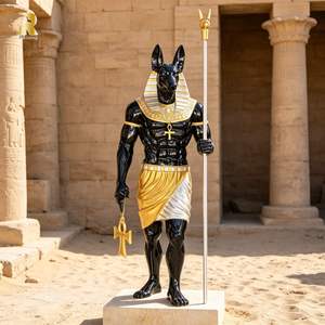 Scultura Grande in Bronzo di Anubis RELONG, Statua del Dio Egizio Antico in Metallo, Personalizzabile, Resistente per Arte Culturale all'Aperto - Product Image 2