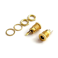 DC099 Waterproof Panel Mount DC Power Jack Socket 2.0mm/2.5mm Gold Plated Pin 5A 30V Threaded Female DC Charging Port