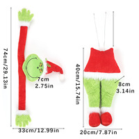 Peluche Grinch de Noël, monstre aux fourrures vertes, décoration pour arbre de Noël