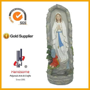 <span class=keywords><strong>MARIA</strong></span>, Estatua de la Virgen María pintada a mano, decoración religiosa de poliresina personalizable para el hogar, decoración navideña, artesanías de resina virgen - Product Image 6