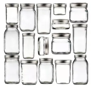 4oz 8oz 12z 20oz 100ml 200 ml 300ml 600ml Hochwertige billige Kaviar glas Glas versiegelte Marmelade Glas Metall deckel/Glasflasche für Lebensmittel