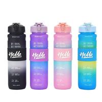 Bouteille d'eau Kecolove 1000 ml (32 oz) avec échelle de temps, antidérapante, portable, pour le sport en plein air, étanche, avec poignée