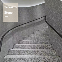 Schwarzer Terrazzo-Steinboden Große Platte Zement-Optik Grauer Porzellan-Mix Terrazzo-Marmor-Stein Terrazzo-Bodenfliese