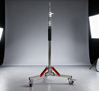 Tugas berat 3.2m foto Studio Tripod lampu berdiri dengan ekstensi lengan pegangan kepala lipat kaki mendukung Softbox untuk fotografi