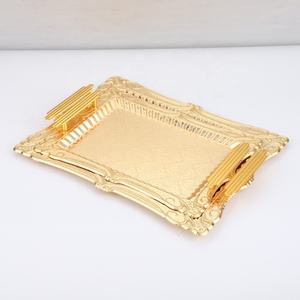 Plateau de service rectangulaire en métal design traditionnel - Product Image 3