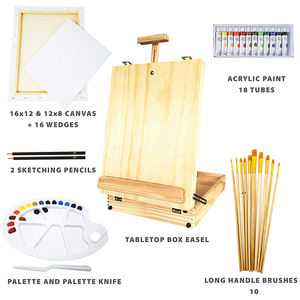 Amor — <span class=keywords><strong>kit</strong></span> de peinture d'<span class=keywords><strong>artiste</strong></span>, avec socle en bois, <span class=keywords><strong>kit</strong></span> de 45 pièces pour toile tendu, Set de dessin - Product Image 3
