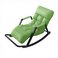 Fauteuil inclinable à bascule, nouveau modèle 2024, mobilier de maison, salon, balcon, canapé paresseux, métal, luxe léger