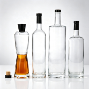 Botella de Vidrio Decorativa de Primera Calidad con Recubrimiento Negro para <span class=keywords><strong>Pisco</strong></span>, Ron o Licores, con Tapón de Corcho - Product Image 6