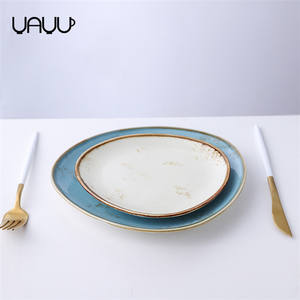 Hochwertige alle Größen benutzer definierte Gerichte Teller Restaurant Essen serviert Geschirr antike Keramik Teller zum Verkauf - Product Image 3