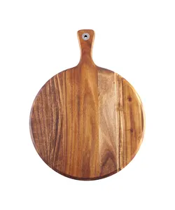 Wooden Chopping Blocks Cheese Board For Home For Kitchen Pizza Board With Walnut Wood Cutting Board Handle