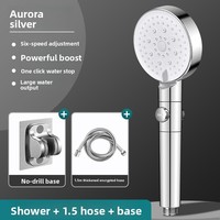 Pommeau de Douche Multifonction Haute Pression avec Filtre et Diverter, Grand Jet Massant, Robinet de Salle de Bain, Ensemble d'Accessoires de Qualité