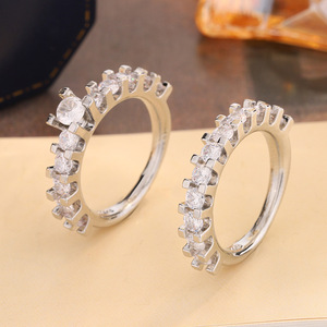 Anillo de Plata de Ley 925 con Circonita Cúbica, Anillo de Compromiso con Gema de Circonita, Anillo de Plata para Mujer - Product Image 1