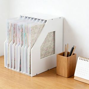 A4 <b>File</b> Rack 12 Tier Vertical Document <b>Storage</b> Desktop Organizer For Office Home Use - Product Image 3