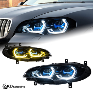 Conjunto de Faros Delanteros LED de Doble Color AKD para BMW X5 E70 2007-2013, Modificación Golden Eye DRL, Actualización Retrofit - Product Image 1