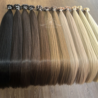 Herrera K Tip Extensions de cheveux à pointe plate en kératine pré-collée Nano Itips U V Y I F Extensions de cheveux naturels humains russes d'usine