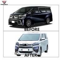 Fabrication pour Vellfire 2015-2017 Kit de carrosserie de voiture avec grille de pare-chocs avant et arrière Vellfire 2017 Articles neufs