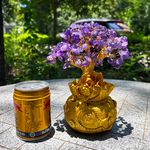 Wholesale Natural Pink Seven-<strong>Chakra</strong> Crystal Tree Healing <strong>Stone</strong> Coin Crystal Tree Ornaments Wholesale Crystal Decorations - Product Image 2