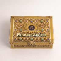 Boîte rigide écologique à deux couches magnétiques avec éponge artistique intégrée, élégante, pour emballer des palettes de fards à paupières, produits de beauté quotidiens