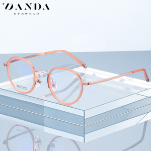Montures de lunettes Danda R2313 rondes à monture complète en titane léger unisexe - Product Image 1