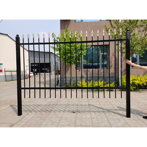 Panneaux français de clôture en fer forgé 8x8 clôture de site en fer forgé usine directe - Product Image 1
