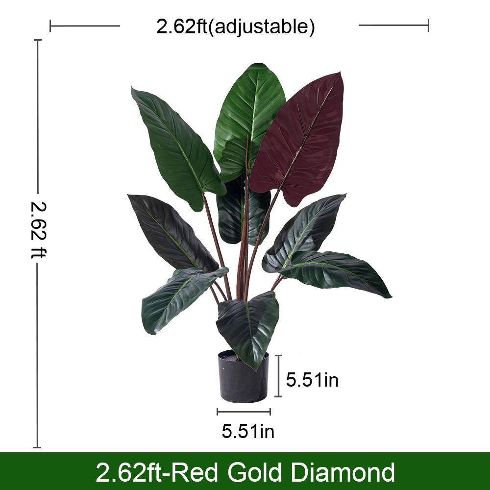 Diamant en or rouge rouge de 2,62 pieds