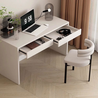 Bureau de salon modulaire avec tiroir, ensemble table et chaise de bureau en bois, bureau informatique écologique et sain, montage facile, design moderne