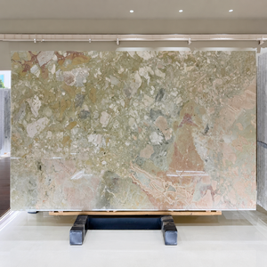 Lastra di Marmo Naturale <span class=keywords><strong>Monet</strong></span> Garden Beige Verde Breccia per Decorazione di Pareti Interne - Product Image 6