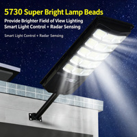 Lampadaire solaire tout-en-un Highway Outdoor 400W avec télécommande, étanche IP65, LED à commande tactile automatique