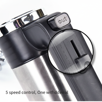 Mixer Tangan Listrik CX-6611 5 Kecepatan 200W Stainless Steel dengan Motor AC Tembaga Murni, Tombol Ejektor, Warna Dapat Disesuaikan