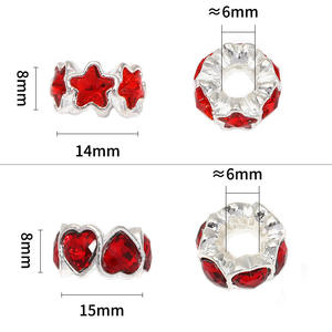 ลูกปัดปะเก็นคริสตัลรูปดาวห้าแฉกสีสันความรักสำหรับทำเครื่องประดับสร้อยข้อมือแบบทำมืออุปกรณ์เสริมสร้อยคอ - Product Image 6