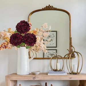 <b>Best</b> Seller <b>Artificial</b> Flowers Silk Burgundy Hydrangea - Product Image 4